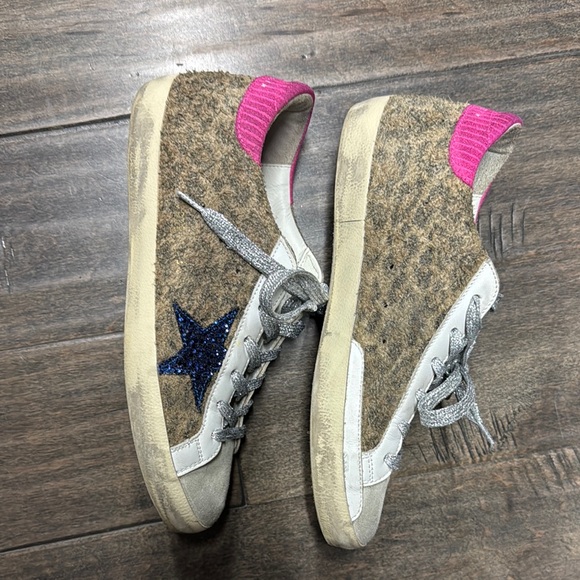 Golden goose leopard print with blue star super star - Picture 3 of 11